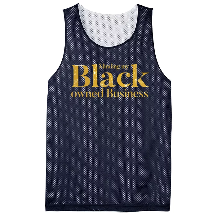 Minding My Black Owned Business Entrepreneur Black Boss Mesh Reversible Basketball Jersey Tank