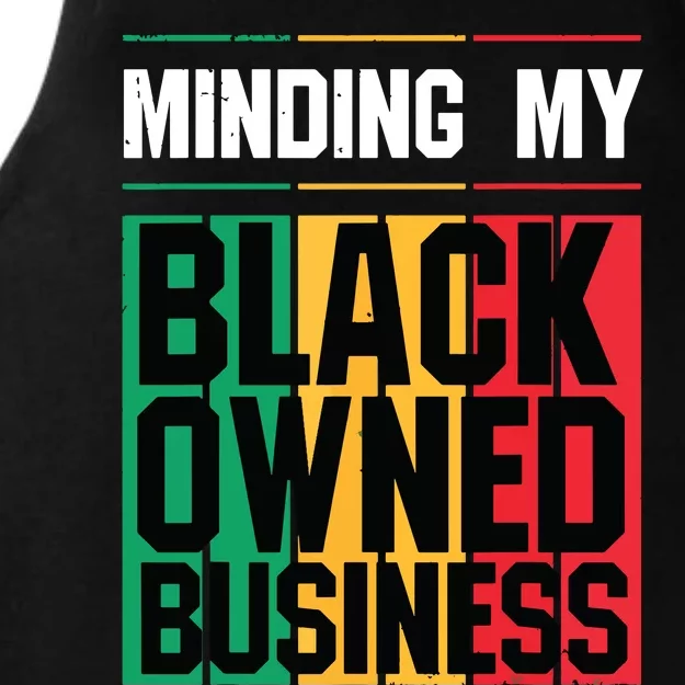 Minding My Black Owned Business Girl Women Gift Entrepreneur Ladies Tri-Blend Wicking Tank