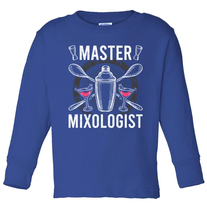 Master Mixologist Bartending Bartender Gift Toddler Long Sleeve Shirt