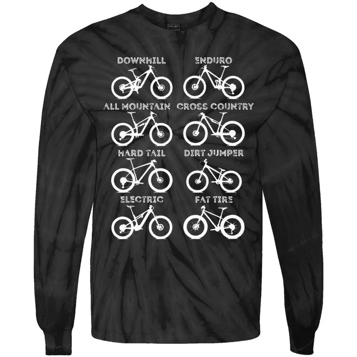 MTB Mountain Bike Biking Enthusiast Biker Bicycling Clothing Tie-Dye Long Sleeve Shirt