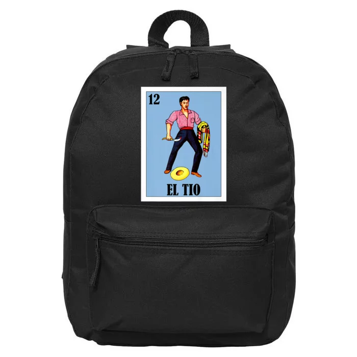 Mens Mexican Bingo Regalo Para Tio Lottery Parody El Tio 16 in Basic Backpack