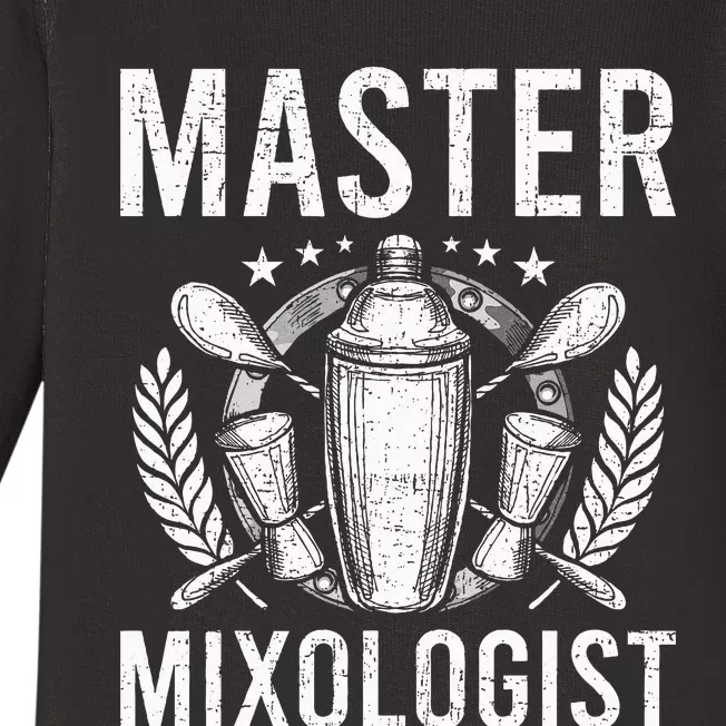 Master Mixologist Bartending Bartender Baby Long Sleeve Bodysuit