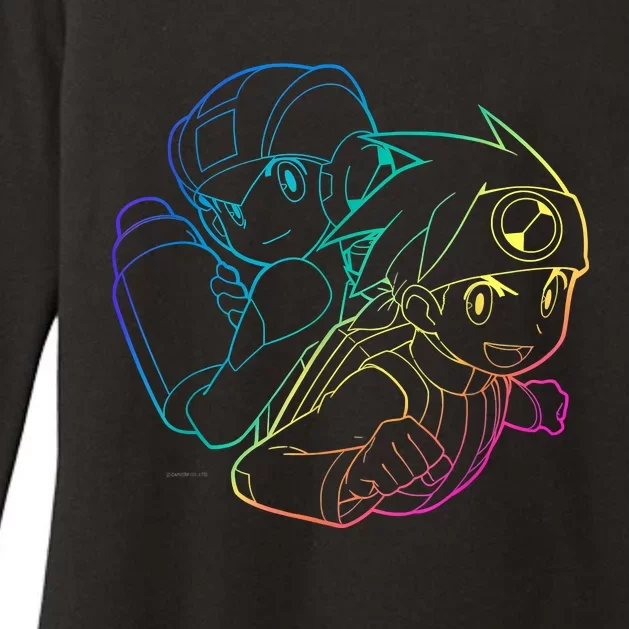 MEGA MAN BATTLE NETWORK GAMING DESIGN Womens CVC Long Sleeve Shirt