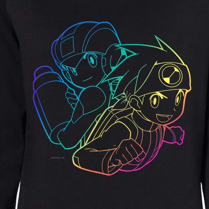 MEGA MAN BATTLE NETWORK GAMING DESIGN Womens California Wash Sweatshirt