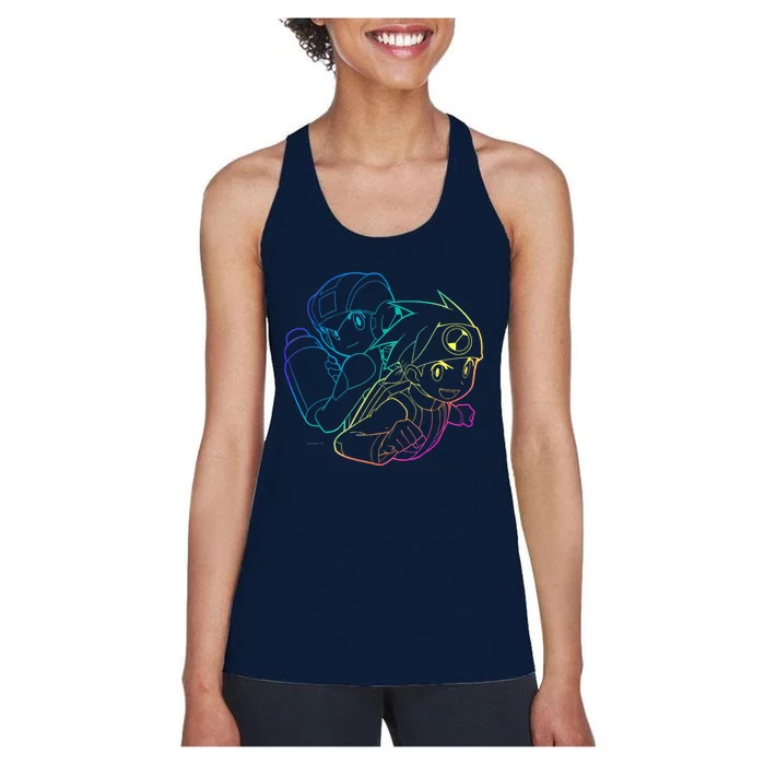 MEGA MAN BATTLE NETWORK GAMING DESIGN Women's Racerback Tank