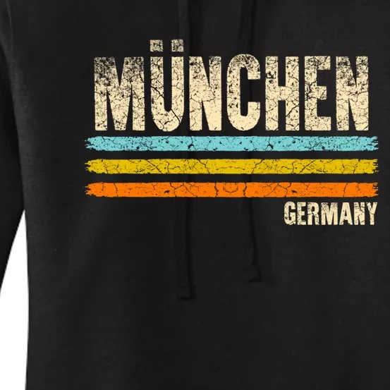 Munich MüNchen Bavaria Germany German Retro City Women's Pullover Hoodie