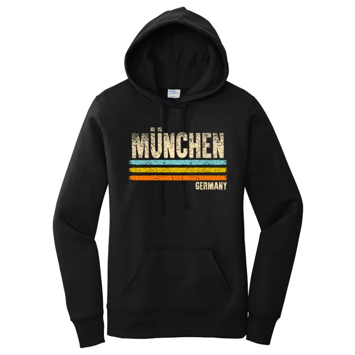 Munich MüNchen Bavaria Germany German Retro City Women's Pullover Hoodie