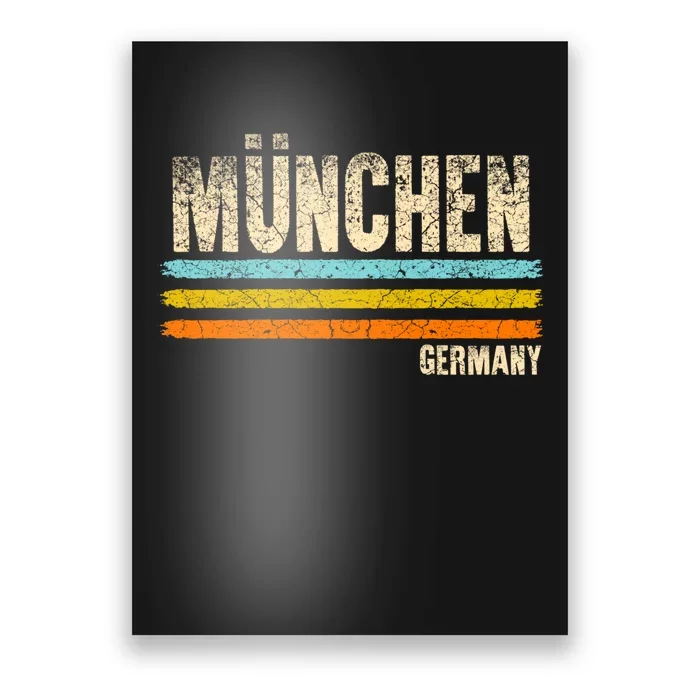 Munich MüNchen Bavaria Germany German Retro City Poster