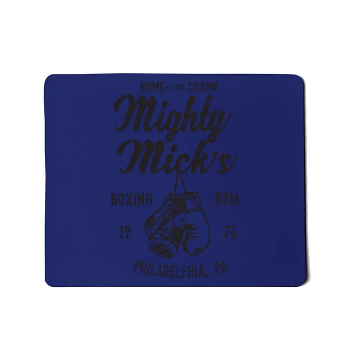 Mighty Micks Boxing Gym Vintage Sports Black Mousepad