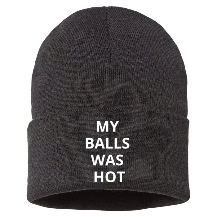 Mmauncensored My Balls Was Hot Sustainable Knit Beanie