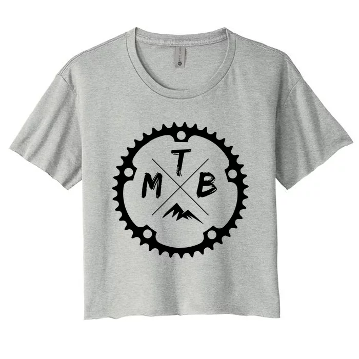 Mtb Mountain Biking And Cycling Cute Gift Love Your Bike And Ride Women's Crop Top Tee