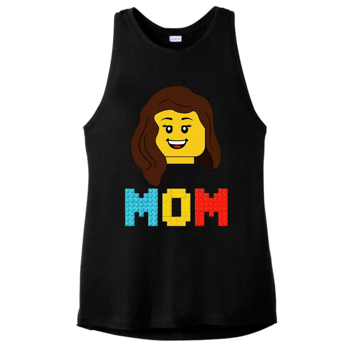 Mom Master Builder Building Bricks Blocks Matching Family Ladies Tri-Blend Wicking Tank