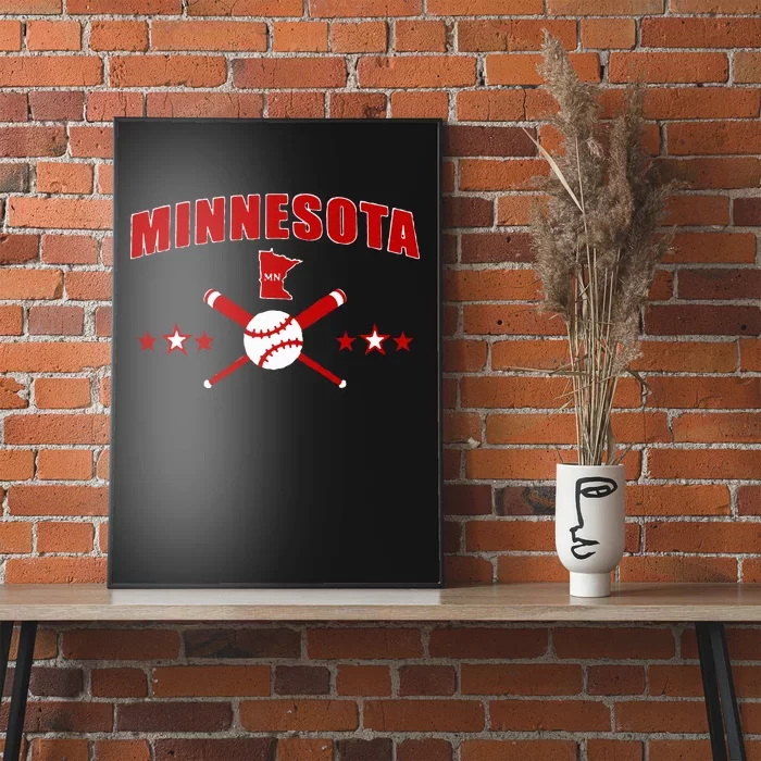 Minnesota Mn Baseball Vintage Poster