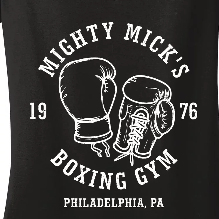 Mighty Mick's Boxing Gym 1976 Women's V-Neck T-Shirt