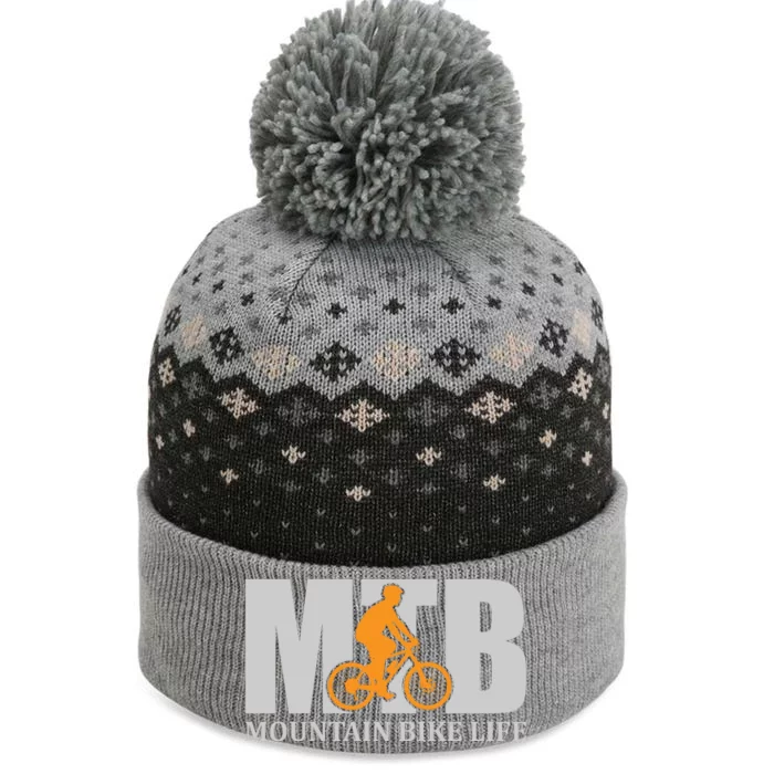 MTB Mountain Bike Life Gift Road Cyling The Baniff Cuffed Pom Beanie