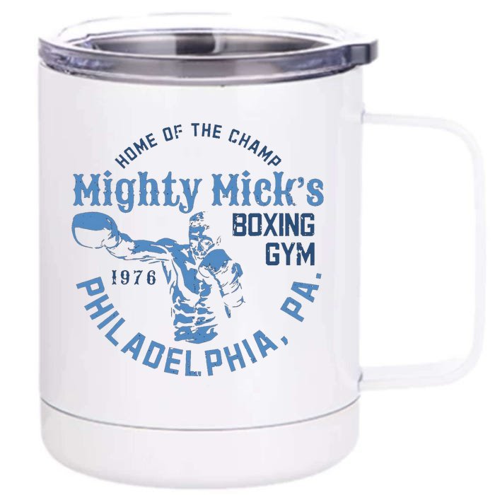 Mighty Micks Boxing Gym Vintage Gloves Retro Front & Back 12oz Stainless Steel Tumbler Cup