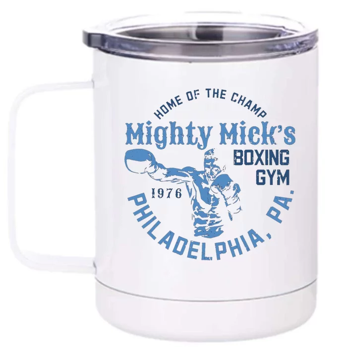 Mighty Micks Boxing Gym Vintage Gloves Retro Front & Back 12oz Stainless Steel Tumbler Cup