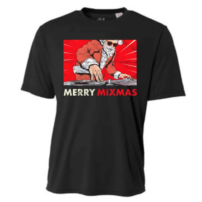 Merry Mixmas Christmas Synthesizer Analog Synth Techno Xmas Meaningful Gift Cooling Performance Crew T-Shirt