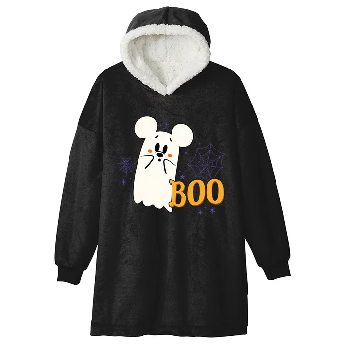 Mickey Mouse Cute Little Ghost Boo Halloween Hooded Wearable Blanket