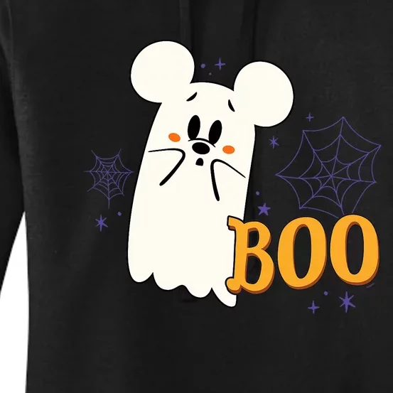 Mickey Mouse Cute Little Ghost Boo Halloween Women's Pullover Hoodie