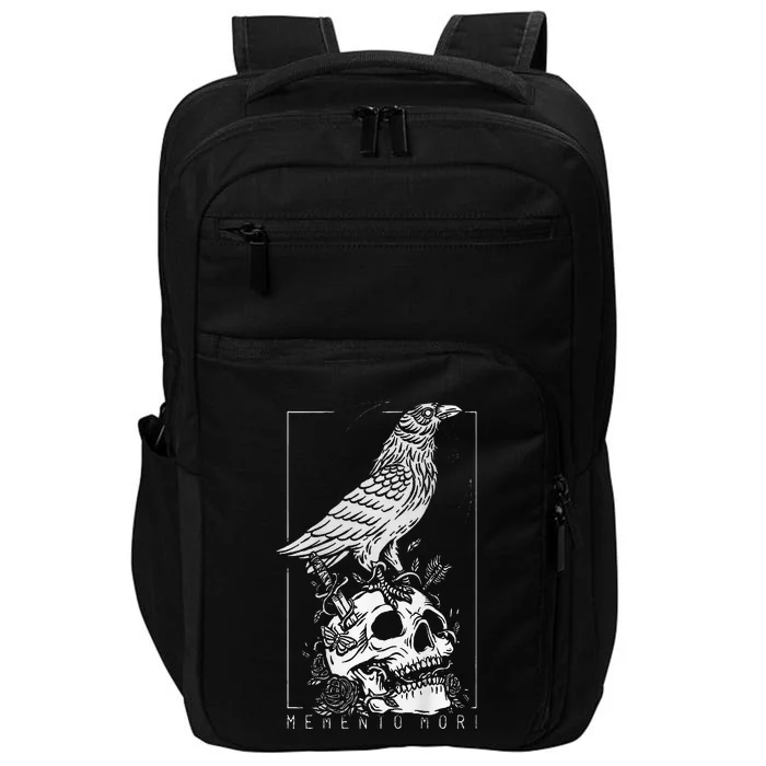 Memento Mori Crow Skull Moon Impact Tech Backpack