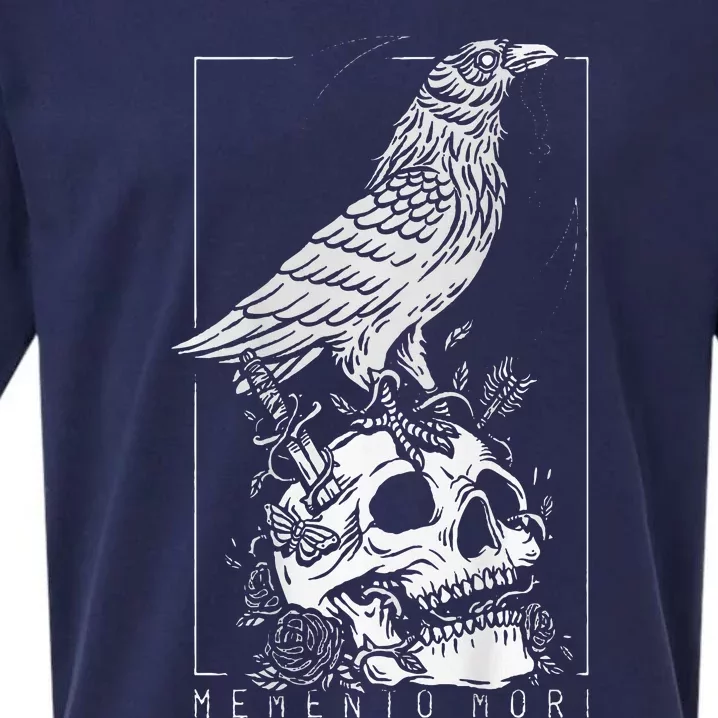 Memento Mori Crow Skull Moon Sueded Cloud Jersey T-Shirt