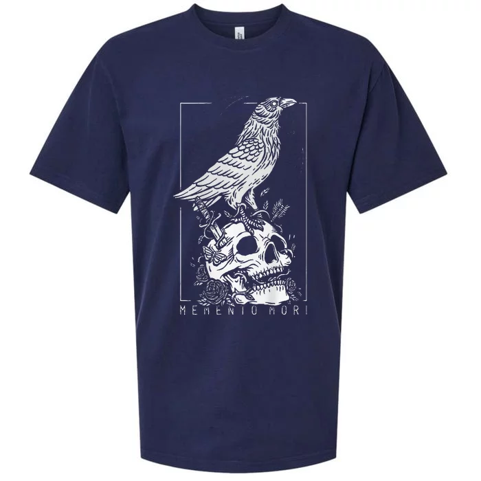 Memento Mori Crow Skull Moon Sueded Cloud Jersey T-Shirt