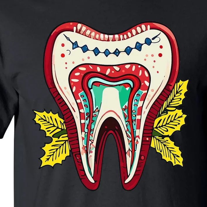 Merry Molar Christmas Dentist & Dental Lover's Tall T-Shirt