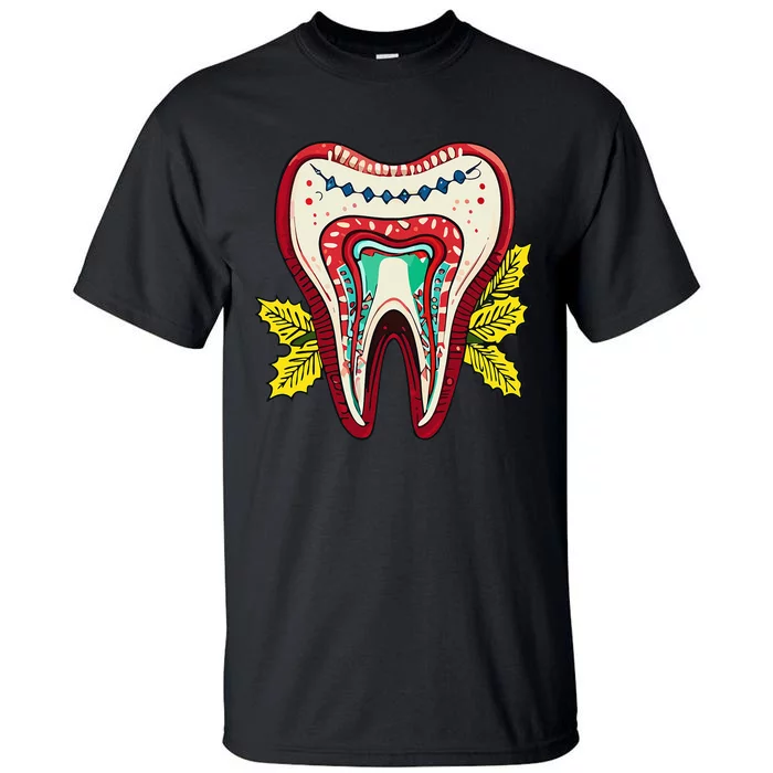 Merry Molar Christmas Dentist & Dental Lover's Tall T-Shirt