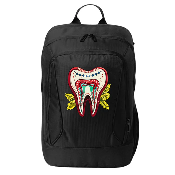 Merry Molar Christmas Dentist & Dental Lover's City Backpack