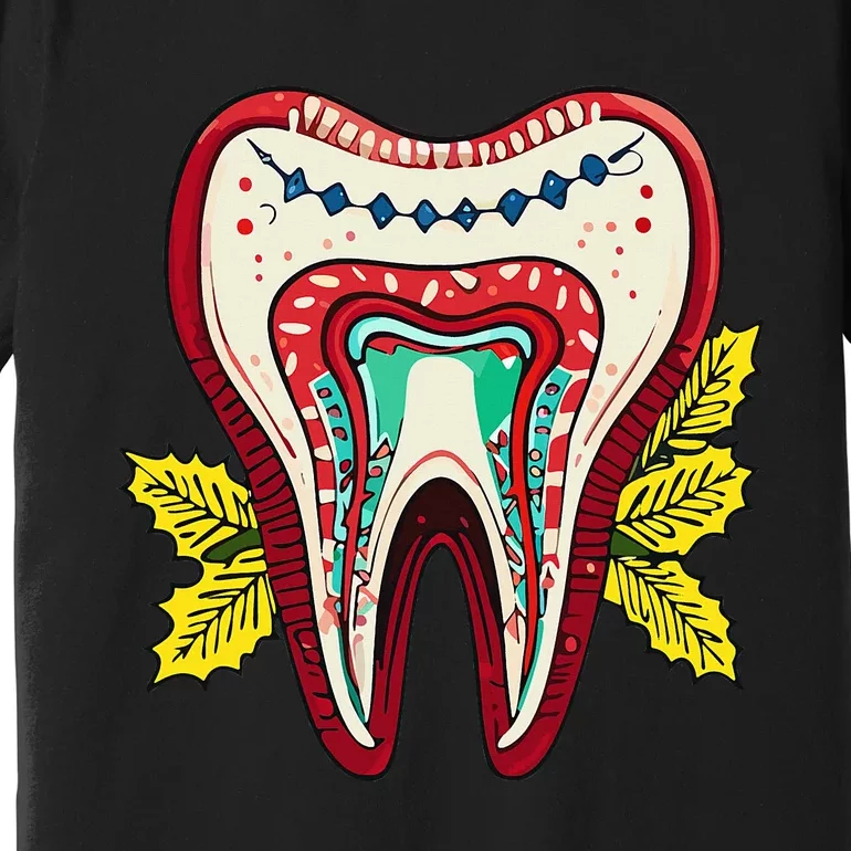 Merry Molar Christmas Dentist & Dental Lover's Premium T-Shirt