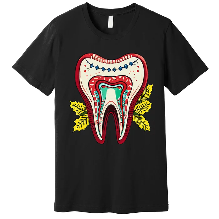 Merry Molar Christmas Dentist & Dental Lover's Premium T-Shirt