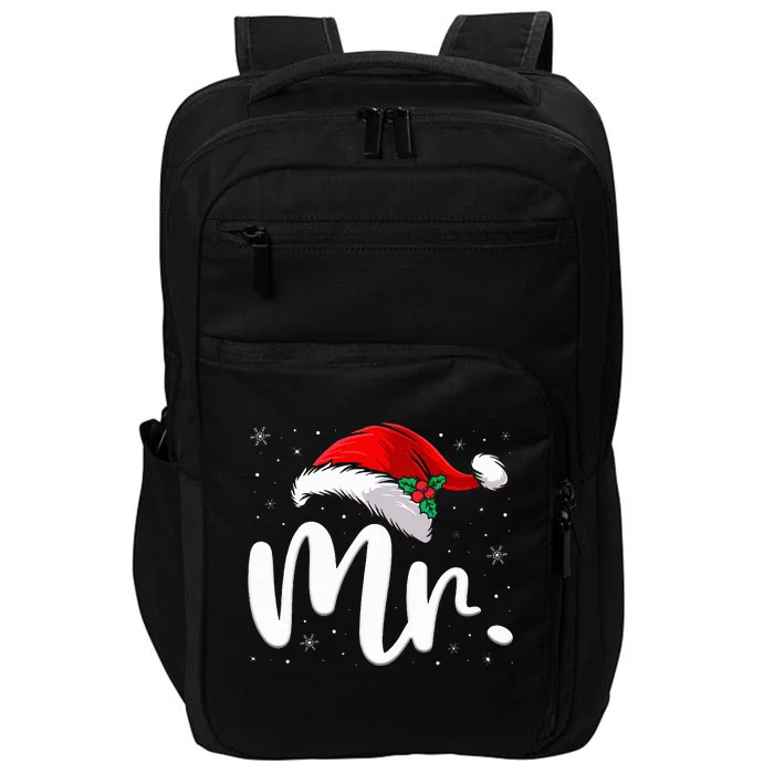 Mr Mrs Claus Christmas Couples Matching His And Her Pajamas Impact Tech Backpack