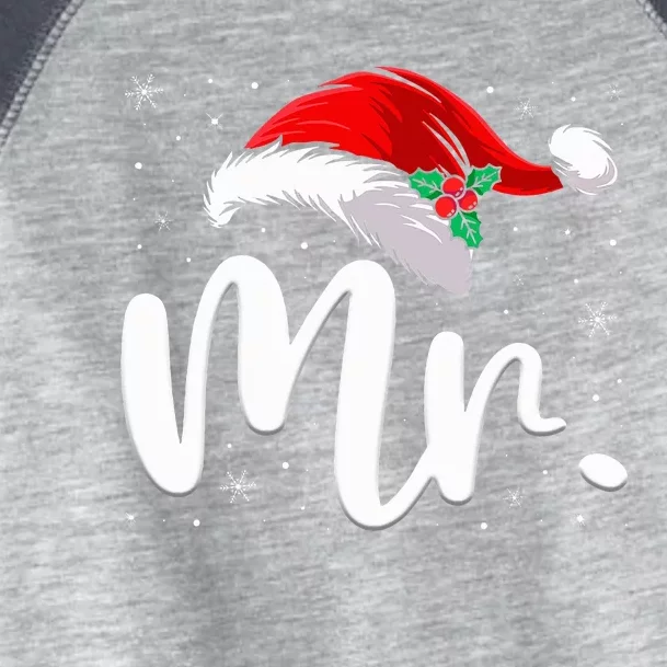 Mr Mrs Claus Christmas Couples Matching His And Her Pajamas Toddler Fine Jersey T-Shirt