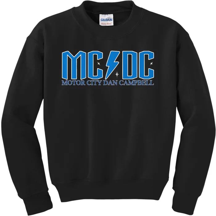 MCDC Motor City Dan Campbell Funny Football Kids Sweatshirt