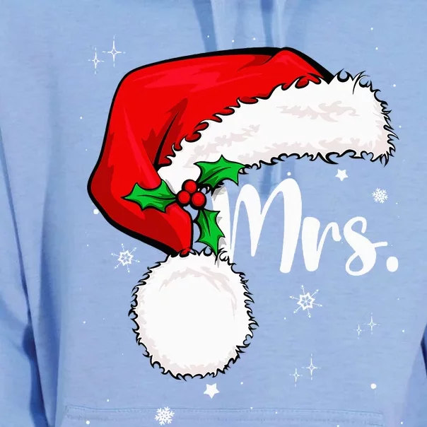 Mr Mrs Claus Christmas Couples Matching His And Her Pajamas Unisex Surf Hoodie