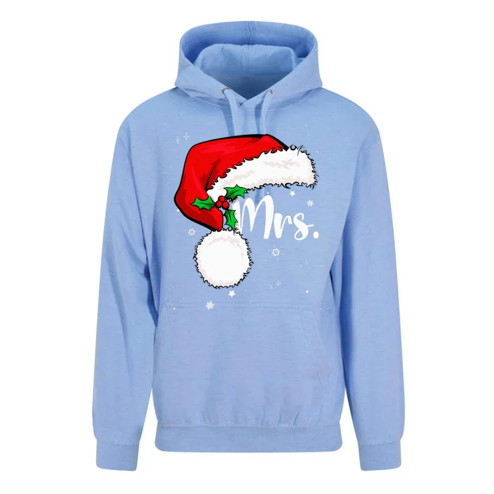 Mr Mrs Claus Christmas Couples Matching His And Her Pajamas Unisex Surf Hoodie