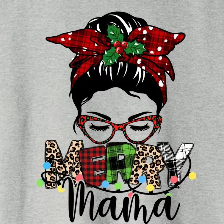 Merry Mama Christmas Mom Momlife Mama Santa Xmas Gift Women's Crop Top Tee