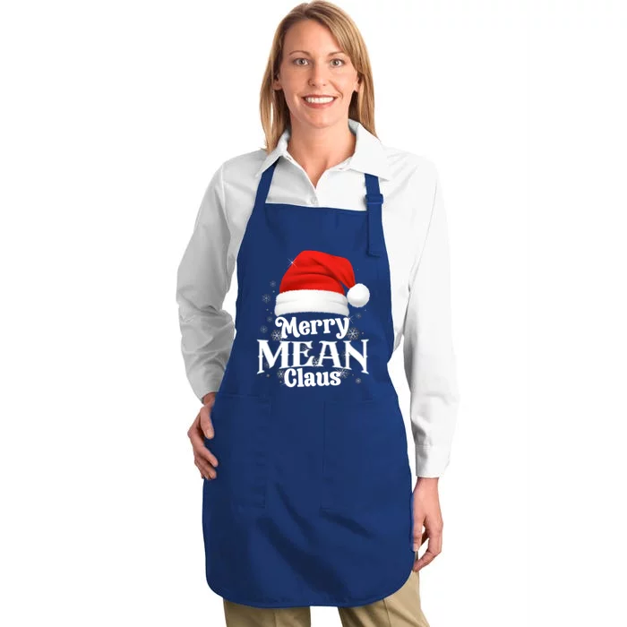 Merry Mean Claus Pjs Family Matching Christmas Funny Gift Full-Length Apron With Pocket