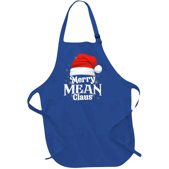 Merry Mean Claus Pjs Family Matching Christmas Funny Gift Full-Length Apron With Pocket