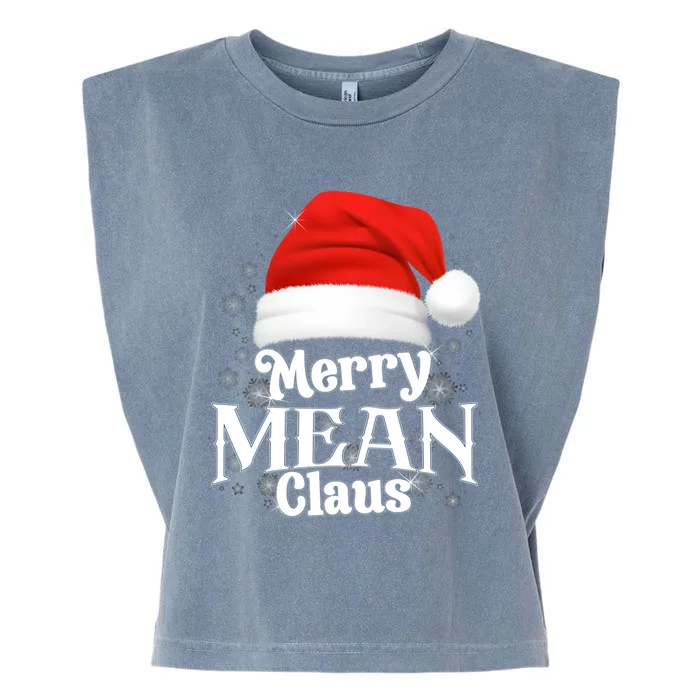 Merry Mean Claus Pjs Family Matching Christmas Funny Gift Garment-Dyed Women's Muscle Tee