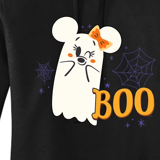 Minnie Mouse Cute Little Ghost Boo Halloween Women's Pullover Hoodie