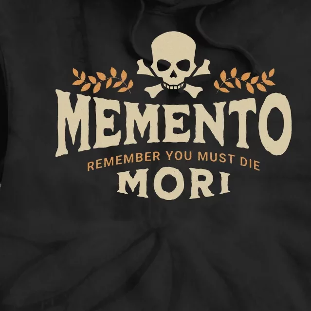 Memento Mori Catholic Meaning Traditional Latin Skull Tie Dye Hoodie