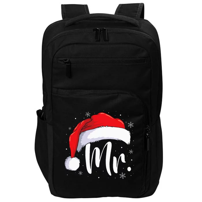 Mr Mrs Claus Christmas Couples Matching His And Her Pajamas Impact Tech Backpack