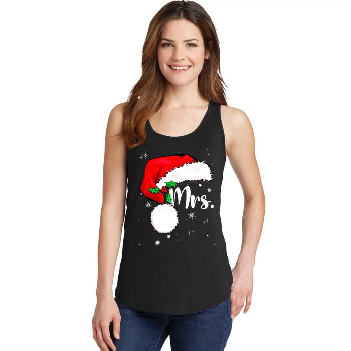 Mr Mrs Claus Christmas Couples Matching His And Her Pajamas Ladies Essential Tank