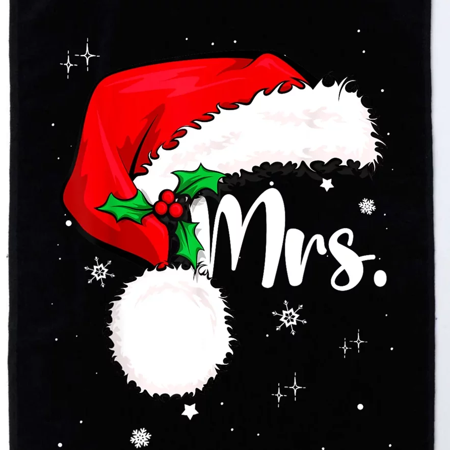 Mr Mrs Claus Christmas Couples Matching His And Her Pajamas Platinum Collection Golf Towel