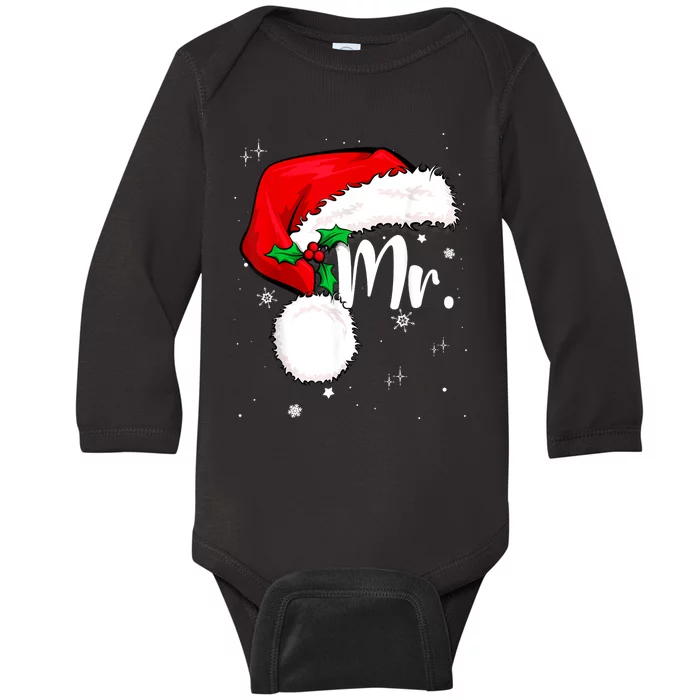 Mr Mrs Claus Christmas Couples Matching His And Her Pajamas Baby Long Sleeve Bodysuit