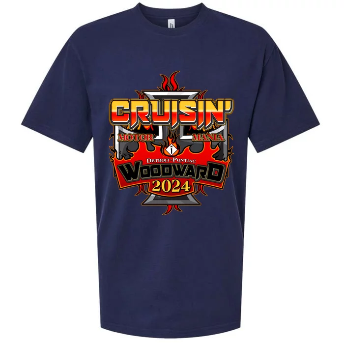 Motor Mania Cruisin Woodward 2024 Detroit To Pontiac Sueded Cloud Jersey T-Shirt