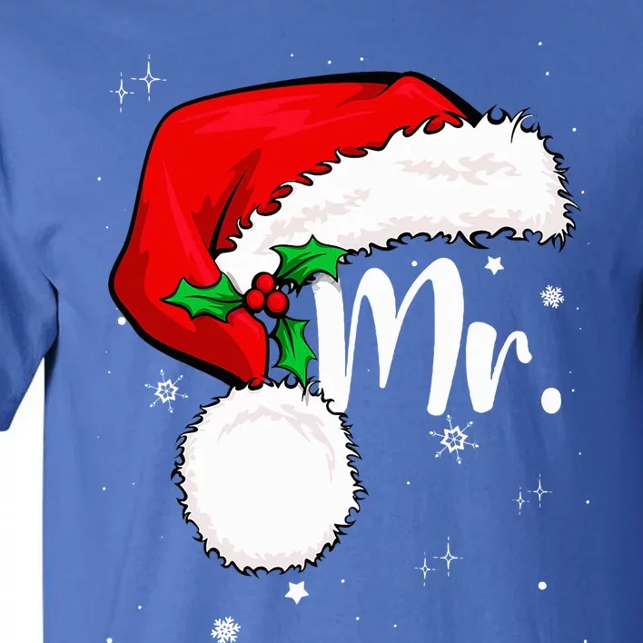 Mr Mrs Claus Christmas Couples Matching His And Her Pajamas Tall T-Shirt