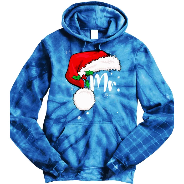 Mr Mrs Claus Christmas Couples Matching His And Her Pajamas Tie Dye Hoodie